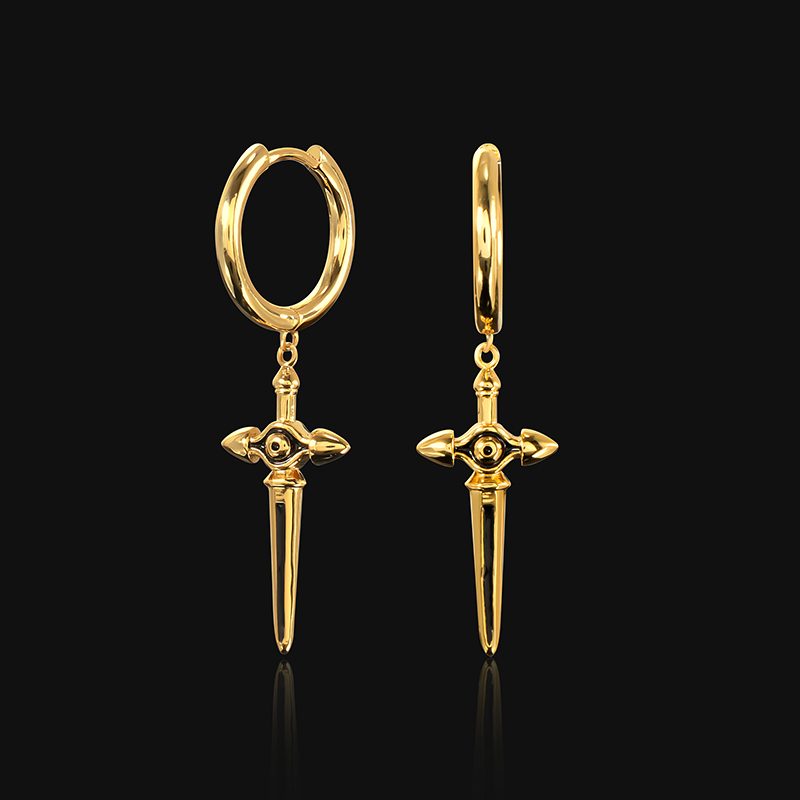 Eye Of Ra Sword Hoop Earrings Bold Statement Style With Street Luxury