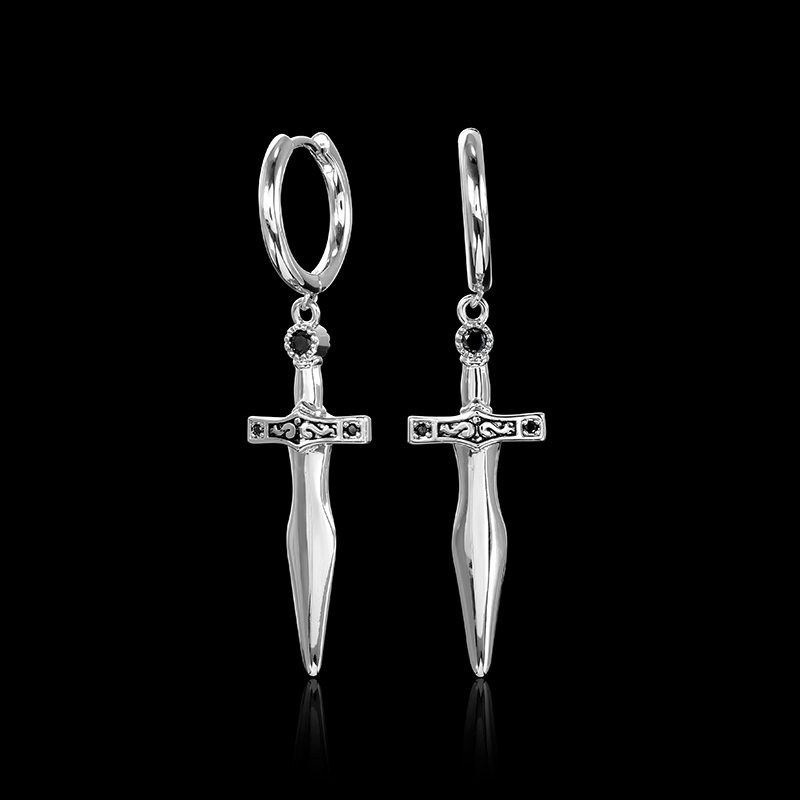 Sword Dangle Earrings Bold Statement Style With Street Luxury - Image 3