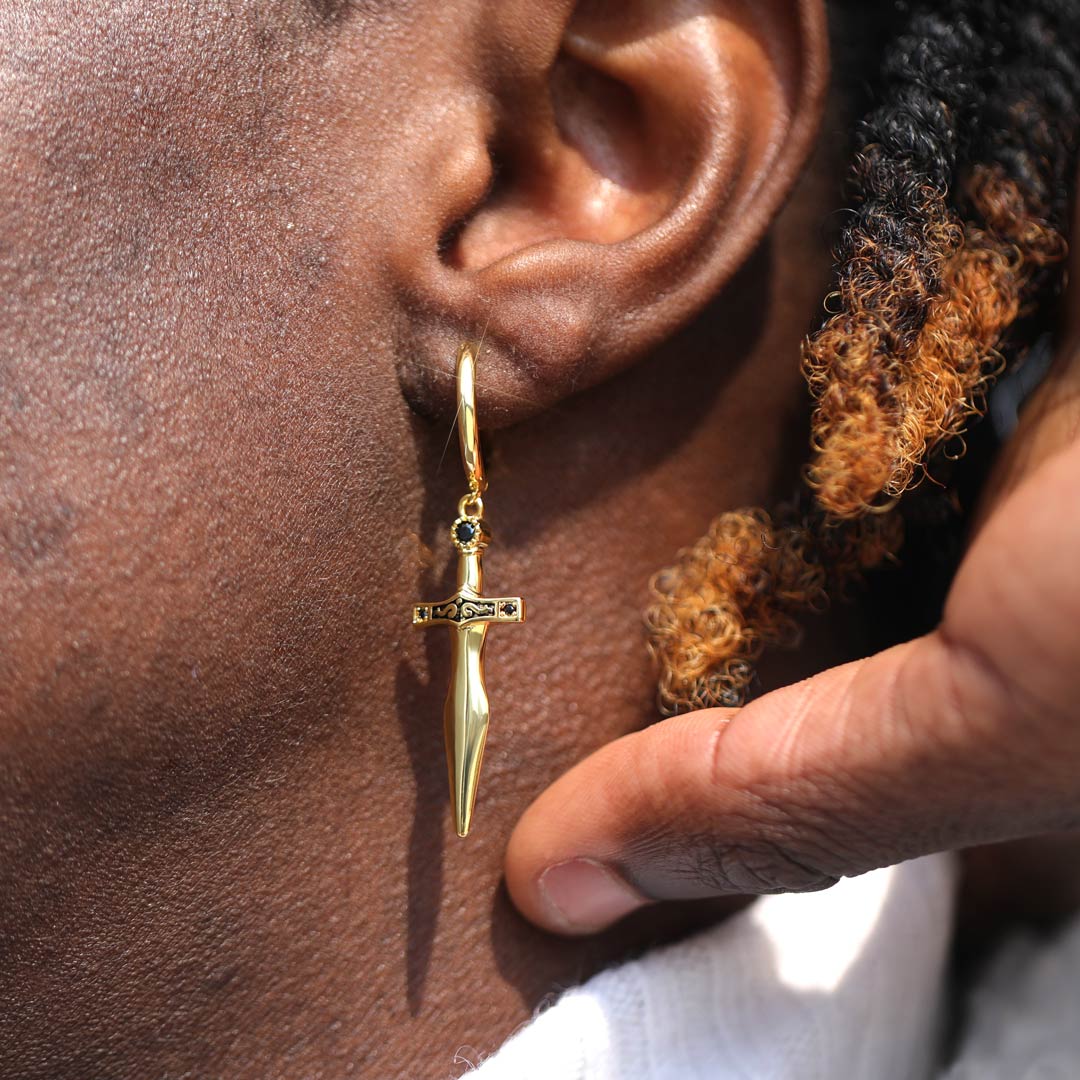 Sword Dangle Earrings Bold Statement Style With Street Luxury - Image 4