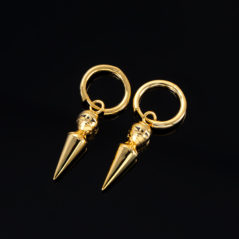 Eye Of Ra Mummy Hoop Earrings Bold Statement Style With Street Luxury - Image 3