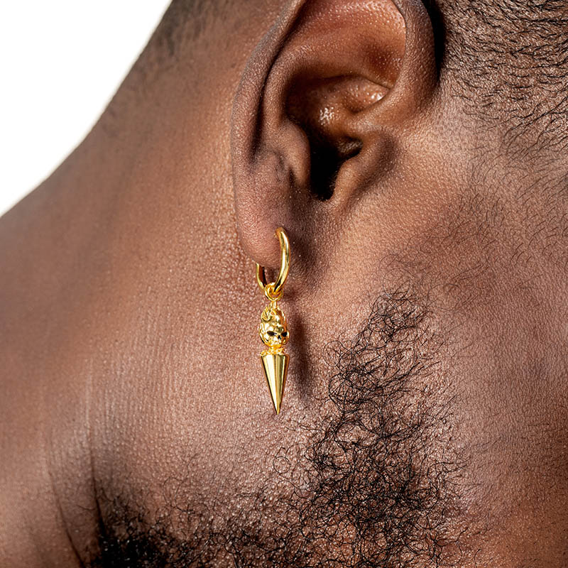 Flame Skull Dangle Earrings Bold Statement Style With Street Luxury - Image 7