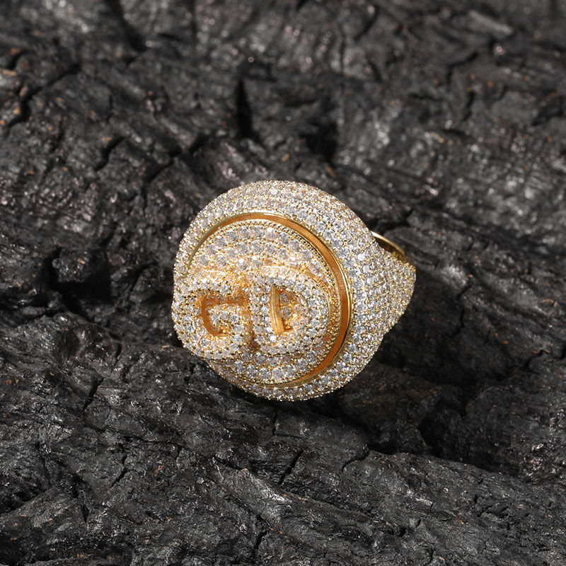 Custom Initial Letter Rotating Ring Bold Statement Style With Street Luxury - Image 5