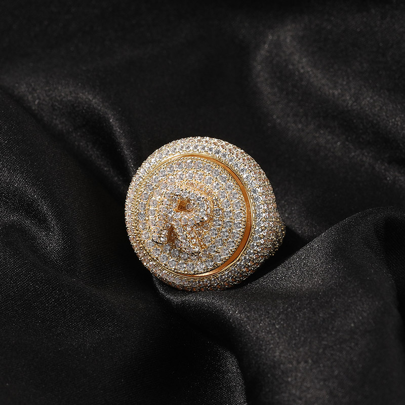 Custom Initial Letter Rotating Ring Bold Statement Style With Street Luxury - Image 7