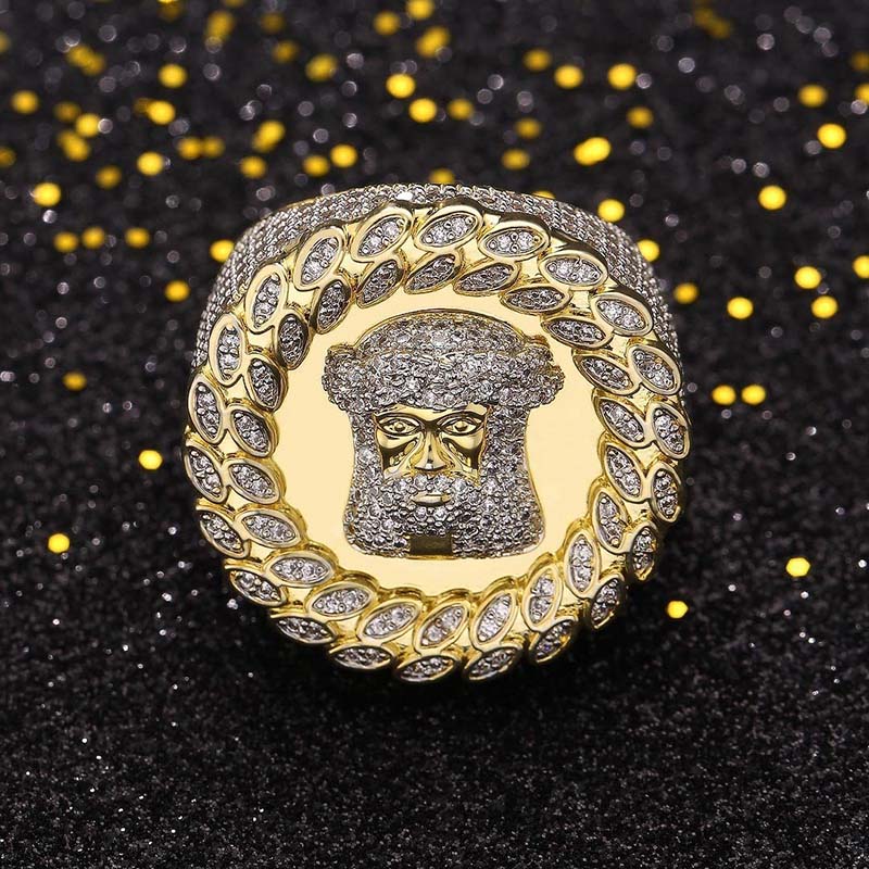 Jesus Head Ring In Gold Gold With Bold Statement Appeal - Image 5