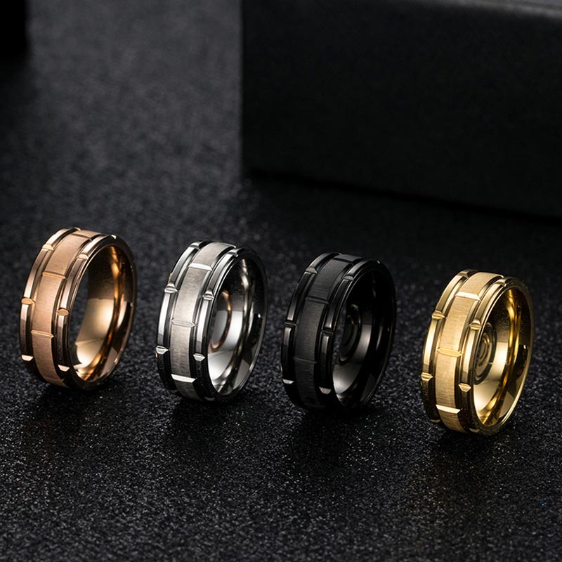 Unique Gents Titanium Steel Band In Black Gold With Street Luxury Shine - Image 6