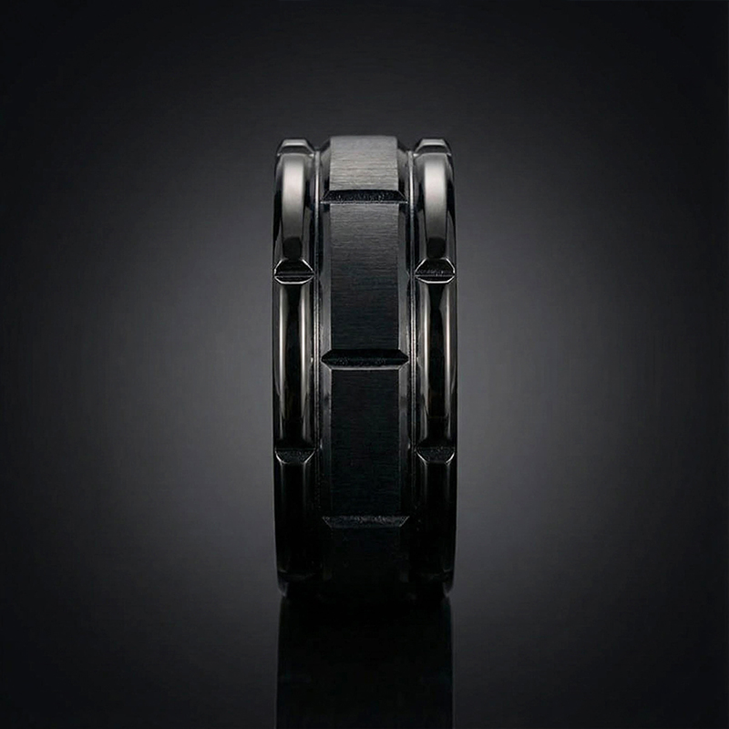 Unique Gents Titanium Steel Band In Black Gold With Street Luxury Shine - Image 7