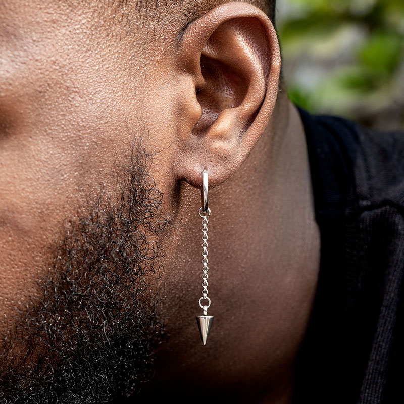 Cone Chain Drop Dangle Earrings Bold Statement Style With Street Luxury - Image 3