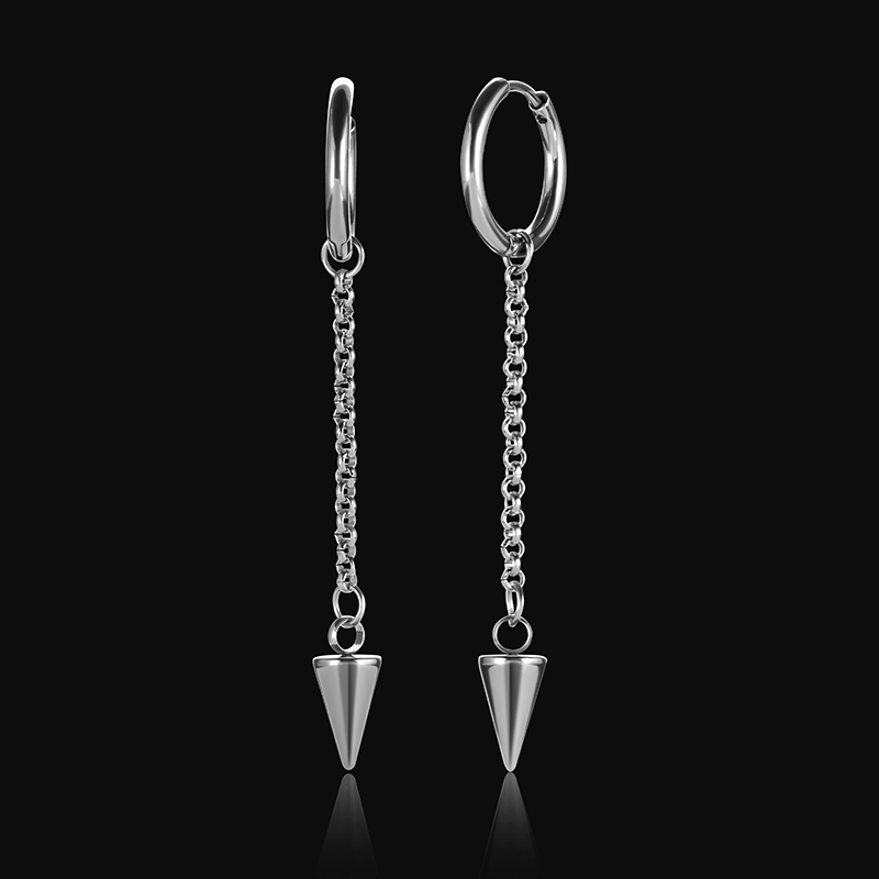 Cone Chain Drop Dangle Earrings Bold Statement Style With Street Luxury