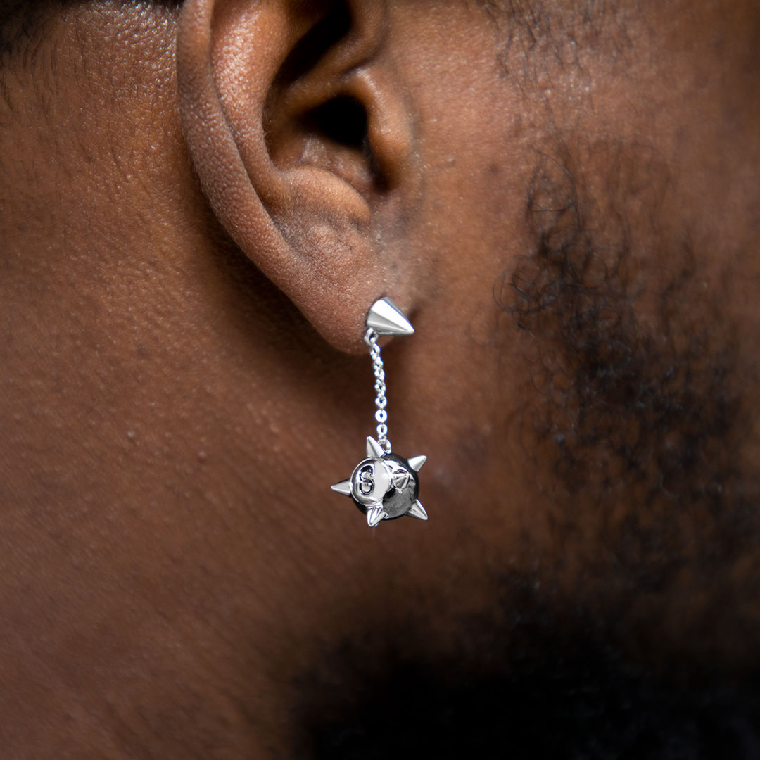 Asymmetric Meteor Hammer Earrings Bold Statement Style With Street Luxury - Image 4