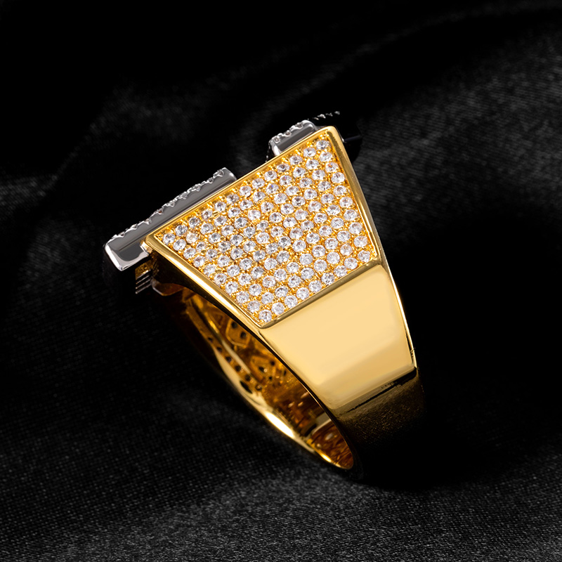 Baguette G Initial Letter Ring Bold Statement Style With Street Luxury - Image 4