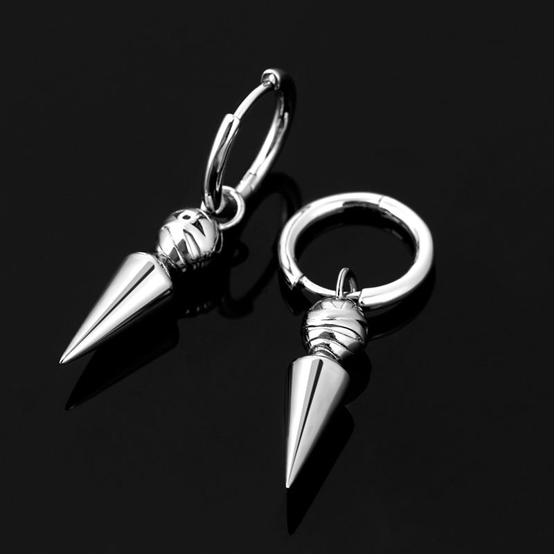 Eye Of Ra Cron Drop Earrings In White Gold With Street Luxury Shine - Image 4