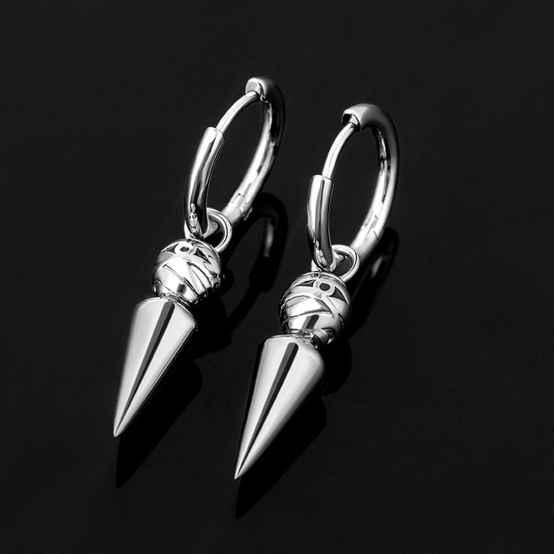 Eye Of Ra Cron Drop Earrings In White Gold With Street Luxury Shine - Image 5