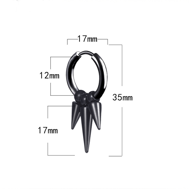 3 Rivets Stainless Steel Earrings Bold Statement Style With Street Luxury - Image 6