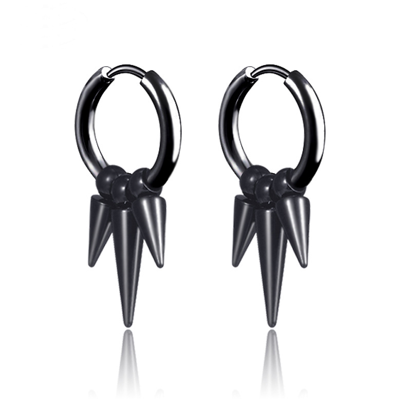 3 Rivets Stainless Steel Earrings Bold Statement Style With Street Luxury