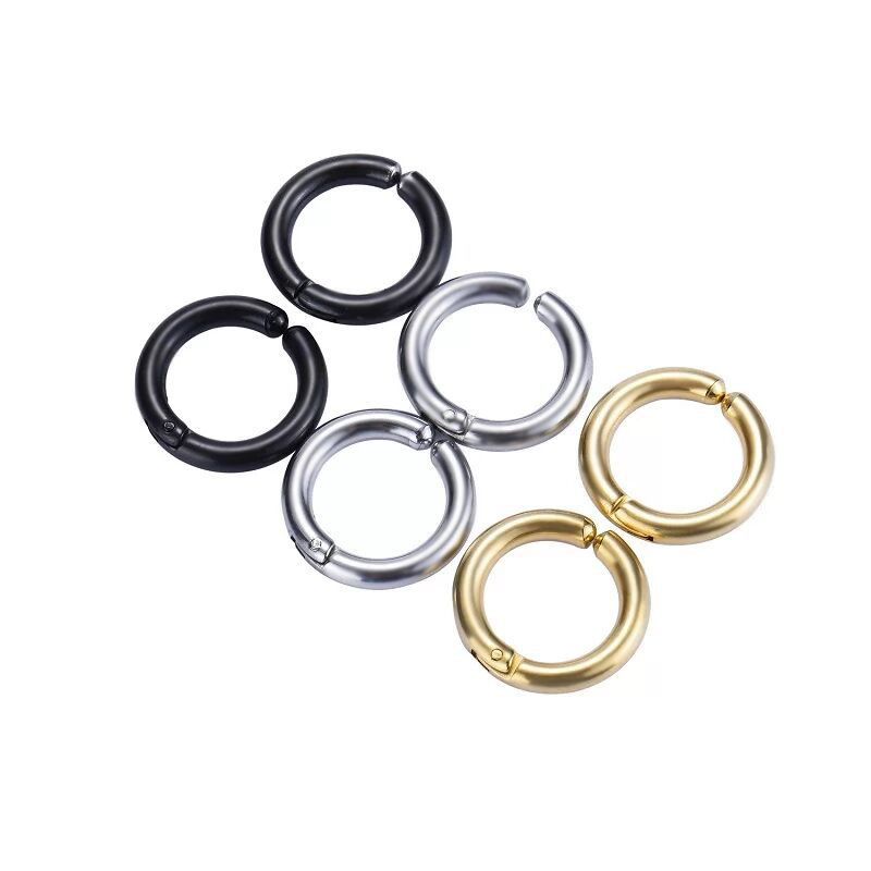 10/12/14/16mm Ear Clip Stainless Steel Earrings With Street Luxury Shine - Image 6