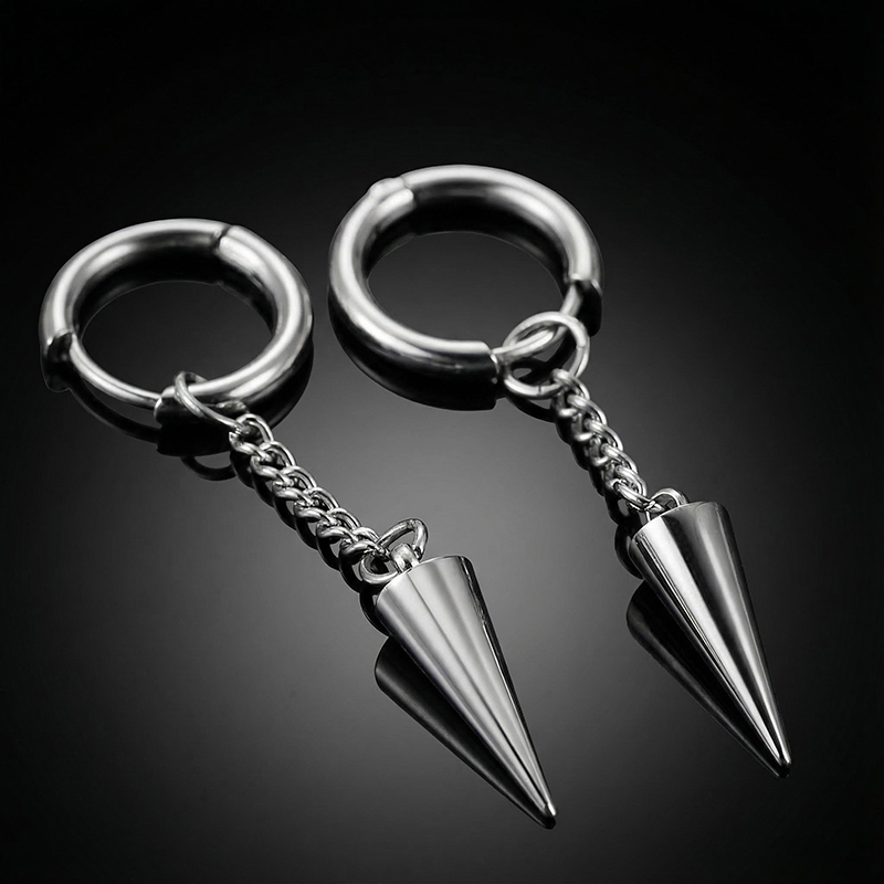 Rivet Cone Titanium Earrings Bold Statement Style With Street Luxury - Image 3