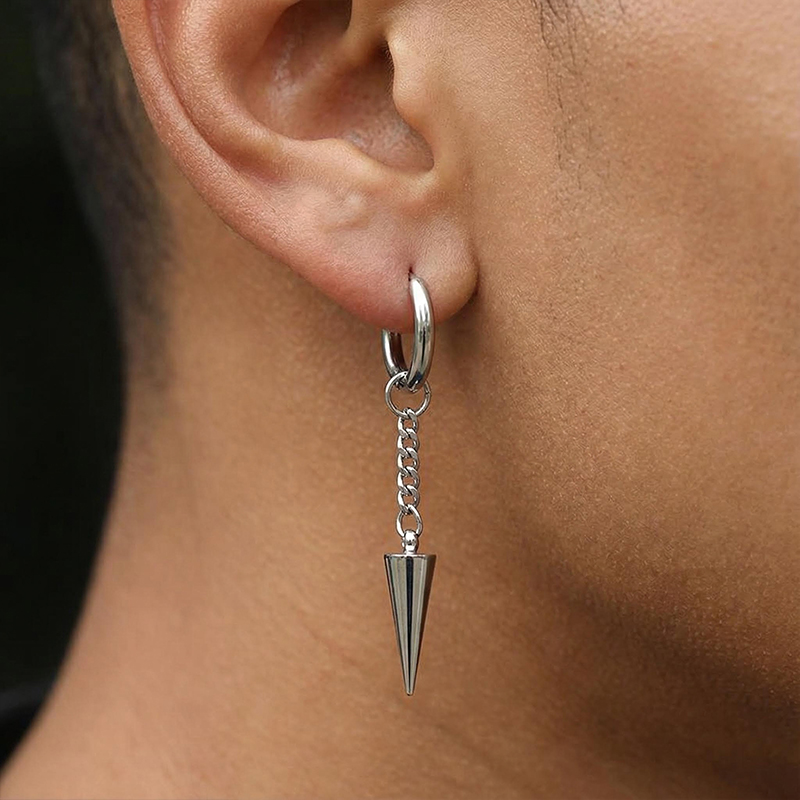 Rivet Cone Titanium Earrings Bold Statement Style With Street Luxury - Image 4