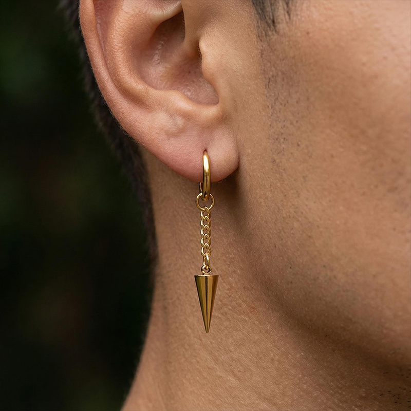 Rivet Cone Titanium Earrings Bold Statement Style With Street Luxury - Image 5