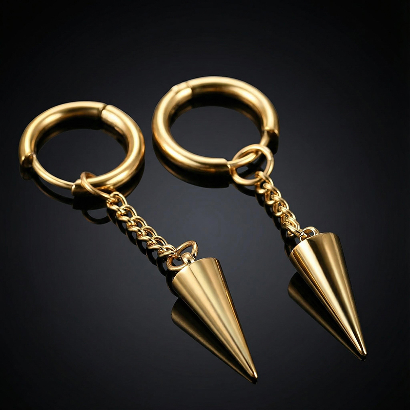 Rivet Cone Titanium Earrings Bold Statement Style With Street Luxury - Image 6