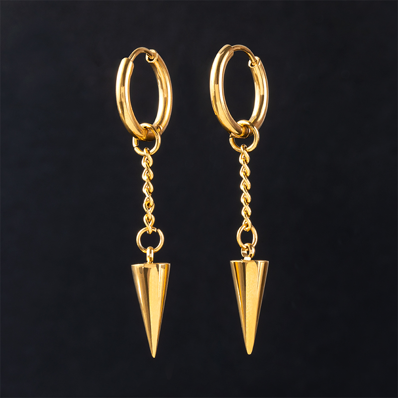 Rivet Cone Titanium Earrings Bold Statement Style With Street Luxury