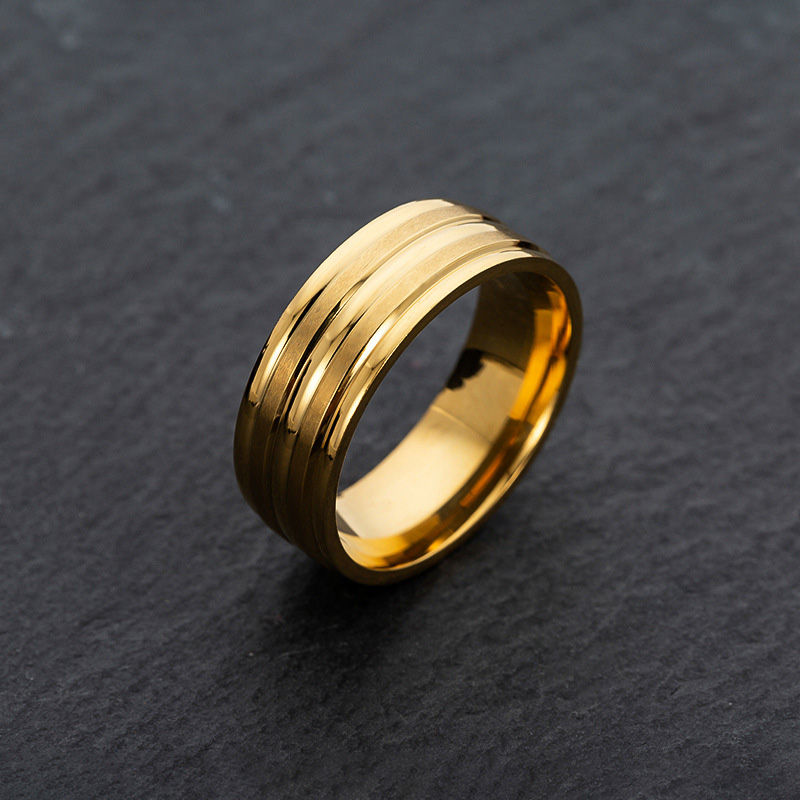 8mm Frosted Stainless Steel Ring Bold Statement Style With Street Luxury - Image 7