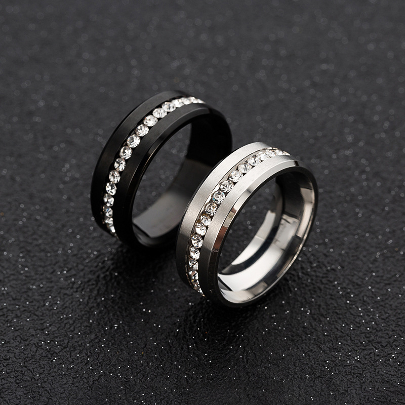 8mm Iced Out Band Ring Silver Premium Look Without Heavy Price