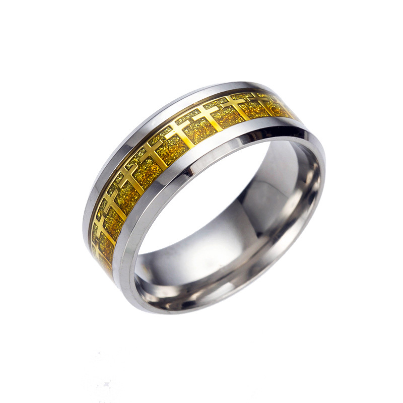 8mm Cross Men's Band Ring Bold Statement Style With Street Luxury - Image 3
