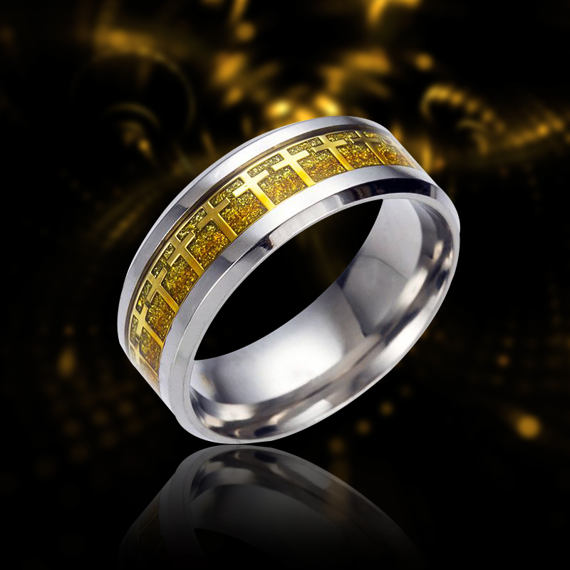 8mm Cross Men's Band Ring Bold Statement Style With Street Luxury