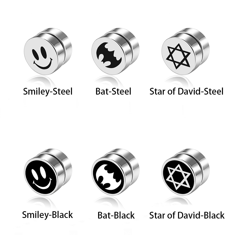 8mm Magnetic Non-piercing Stud Earrings Silver With Street Luxury Shine - Image 5