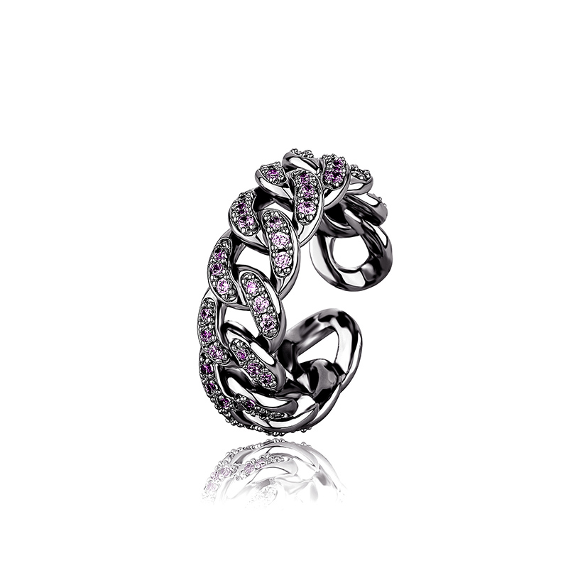8mm Iced Out Cuban Link Open Ring Gold With Street Luxury Shine - Image 4