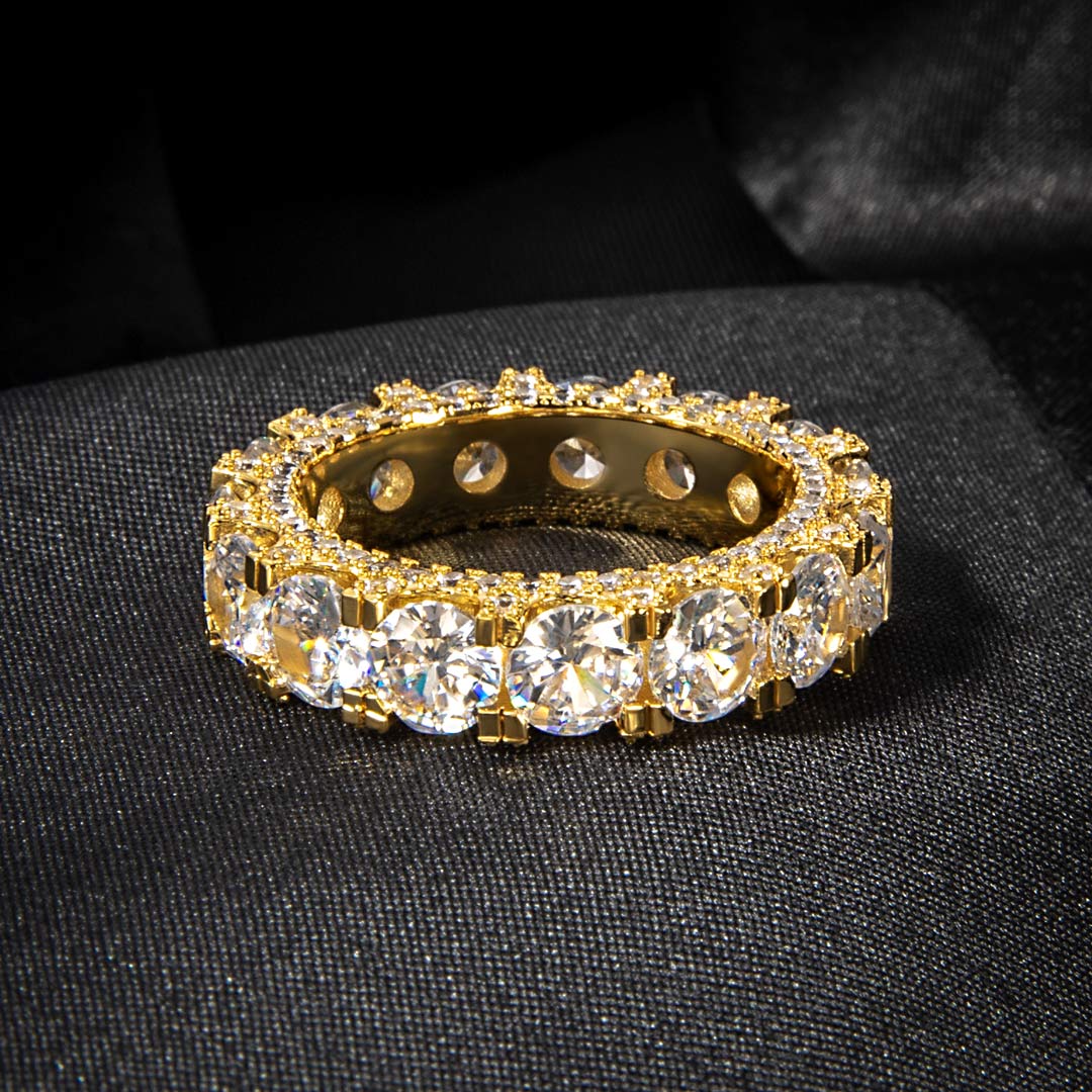 5mm Round Cut Micro Pave Band Bold Statement Style With Street Luxury - Image 4