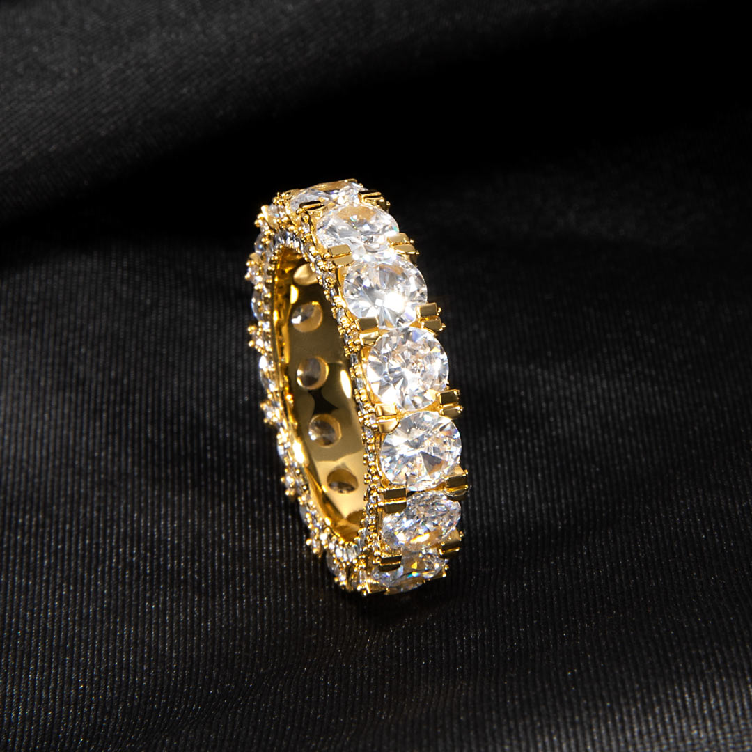 5mm Round Cut Micro Pave Band Bold Statement Style With Street Luxury - Image 6