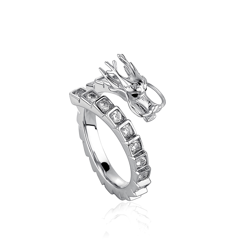 Iced Out Dragon Open Rings Gold With Street Luxury Shine - Image 3