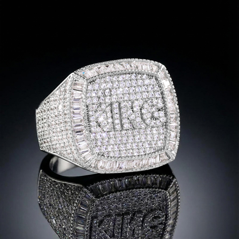 Iced Out 3d Custom Baguette Name Ring Gold With Street Luxury Shine - Image 3