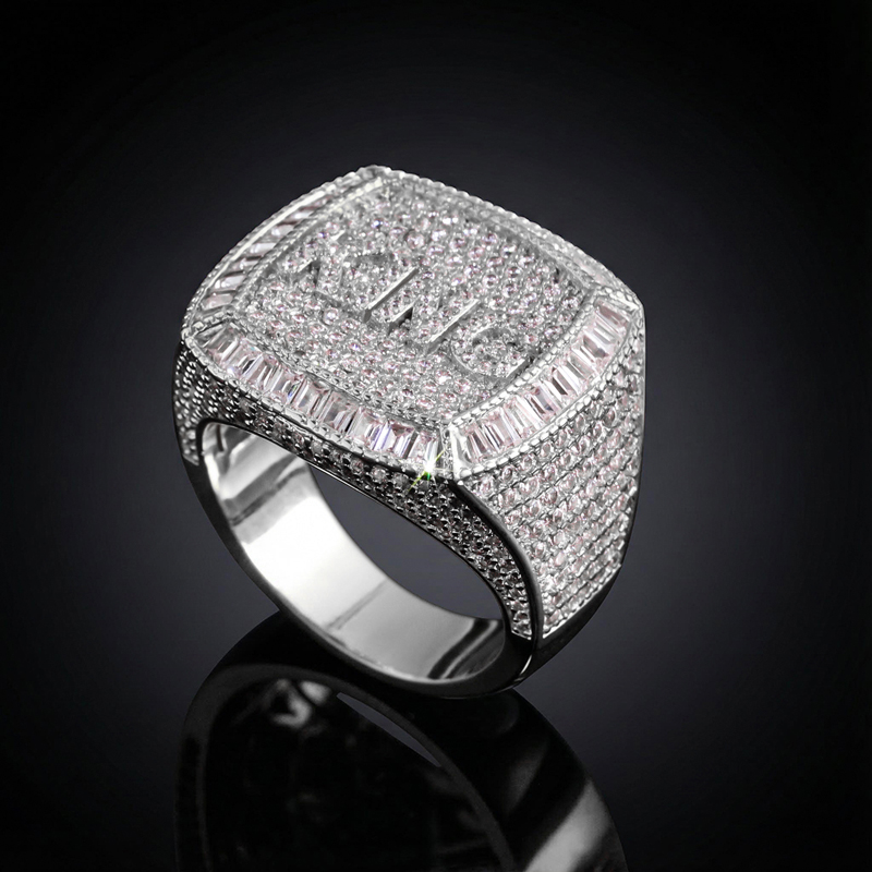 Iced Out 3d Custom Baguette Name Ring Gold With Street Luxury Shine - Image 6