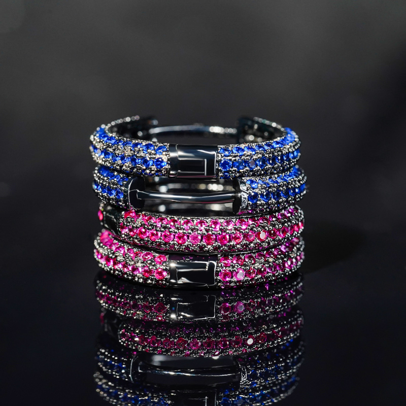 Iced Out Row Hoop Earrings Gold With Street Luxury Shine - Image 6
