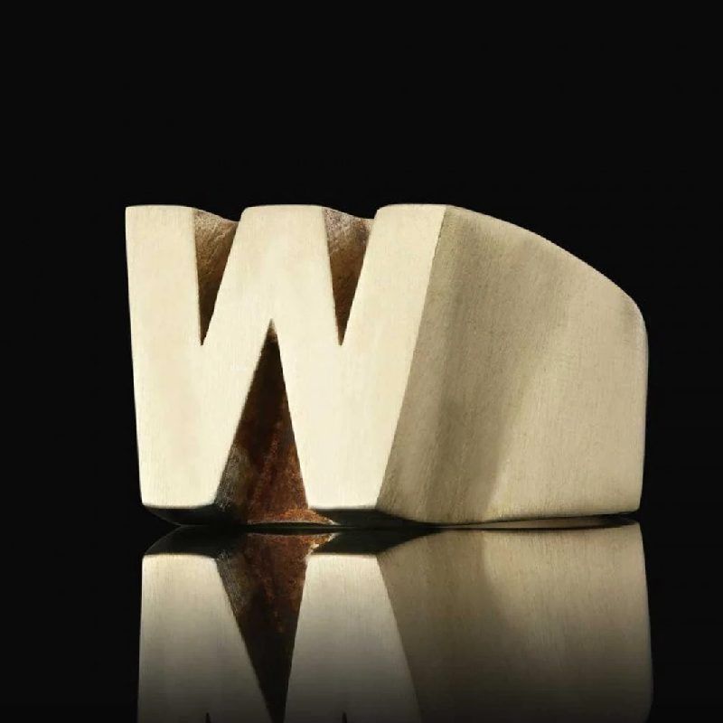 Men's Bold 26 Initial Letters Ring Bold Statement Style With Street Luxury - Image 10