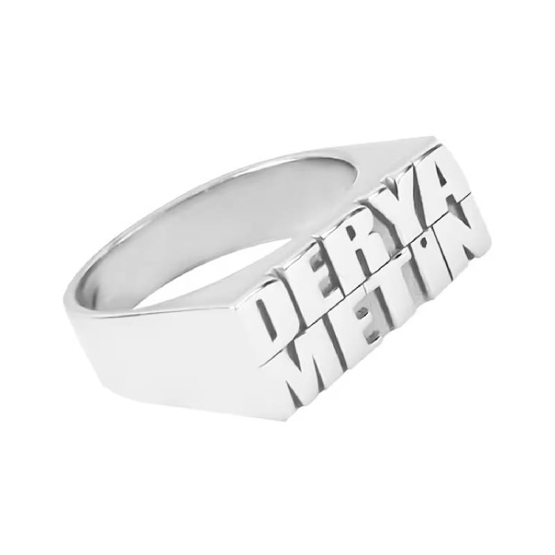 Classic Custom Name Ring Bold Statement Style With Street Luxury - Image 3