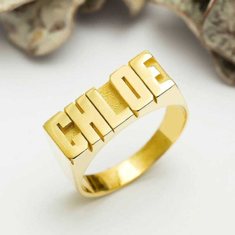 Classic Custom Name Ring Bold Statement Style With Street Luxury - Image 4