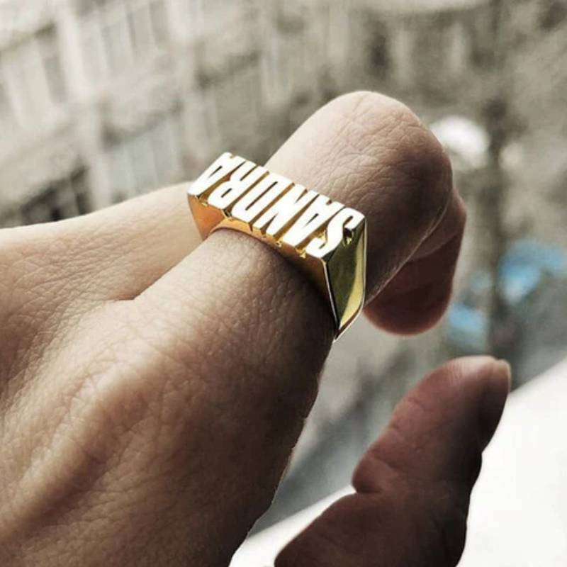 Classic Custom Name Ring Bold Statement Style With Street Luxury