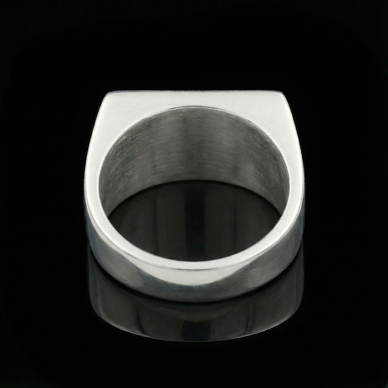 Men's Custom Old English Name/letters Square Signet Ring Gold - Image 9
