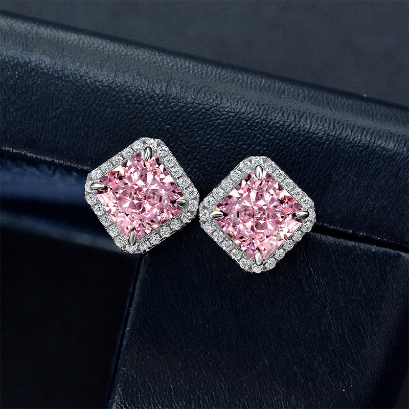Radiant Cut Stud Earrings Bold Statement Style With Street Luxury - Image 6
