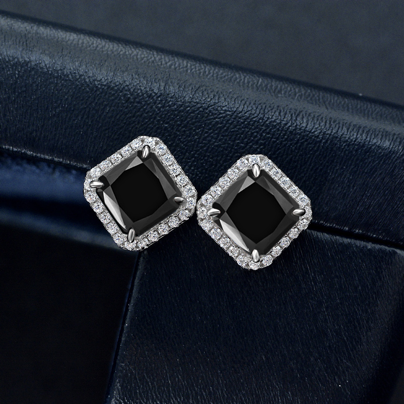 Radiant Cut Stud Earrings Bold Statement Style With Street Luxury - Image 8