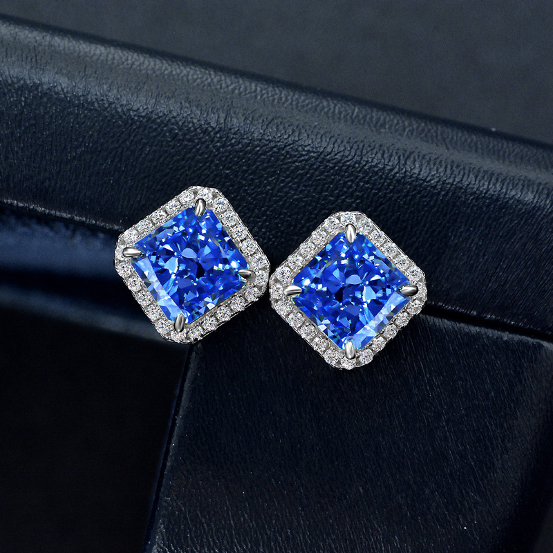 Radiant Cut Stud Earrings Bold Statement Style With Street Luxury - Image 10
