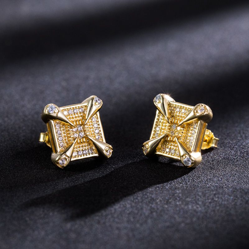 Dragon Claw Square Earring Moissanite With Street Luxury Shine - Image 3