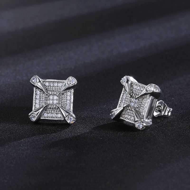 Dragon Claw Square Earring Moissanite With Street Luxury Shine - Image 7