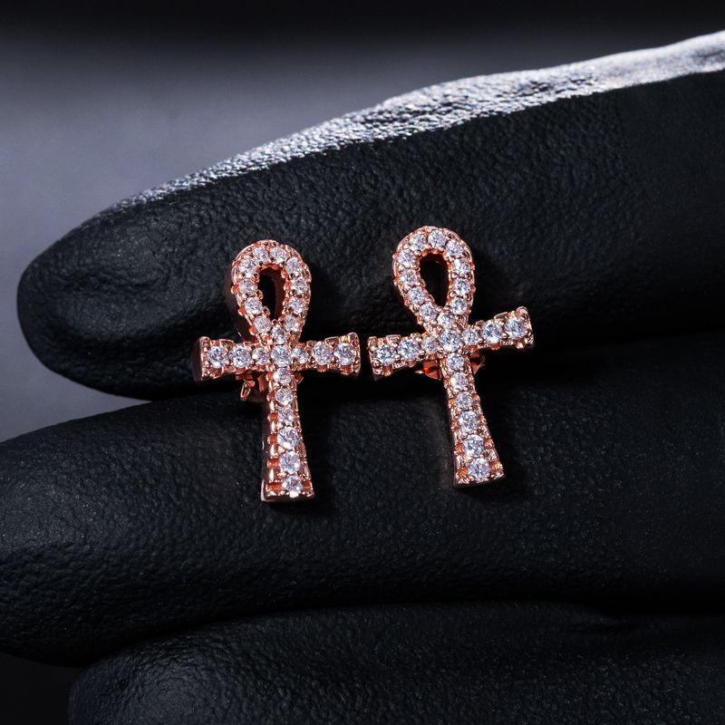 Micro Pave Ankh Earring Bold Statement Style With Street Luxury - Image 6