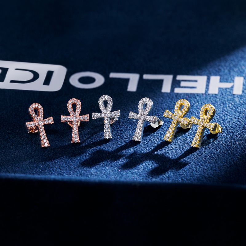 Micro Pave Ankh Earring Bold Statement Style With Street Luxury - Image 7