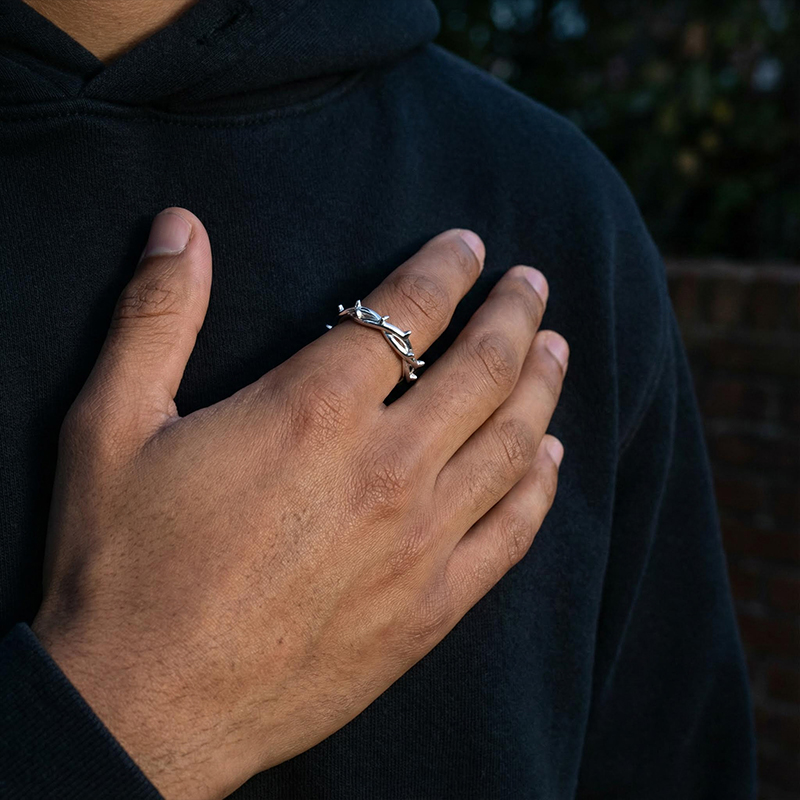 Crown Of Thorns Ring Bold Statement Style With Street Luxury - Image 8
