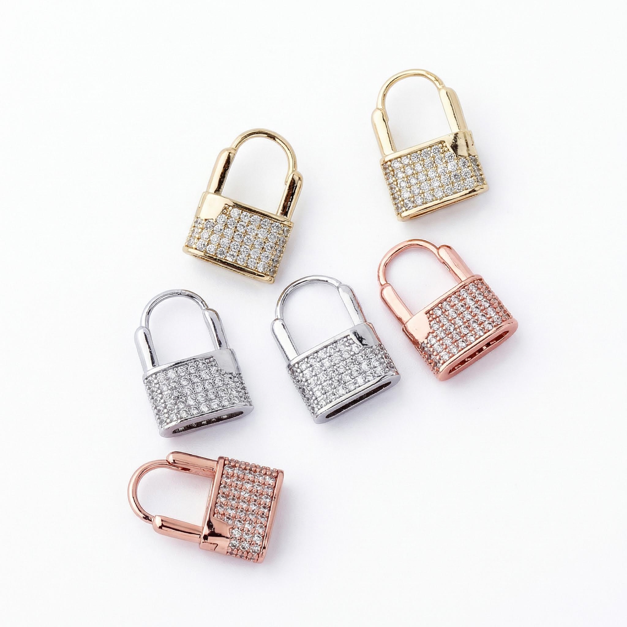 Iced Out Lock Huggies Earrings Gold With Street Luxury Shine - Image 6
